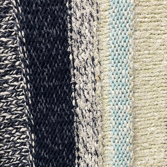 J. Jill Soft & Relaxed Cream, Navy & Light Blue Vertical Striped Texture Sweater - Picture 2 of 9
